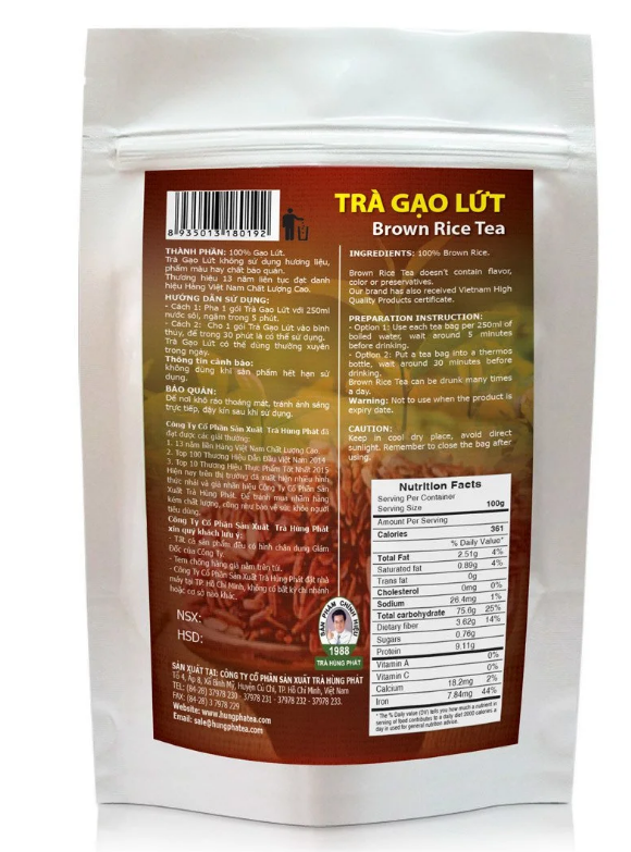 [TRÀ THẢO MỘC] Trà Gạo Lứt - Trà Hùng Phát
