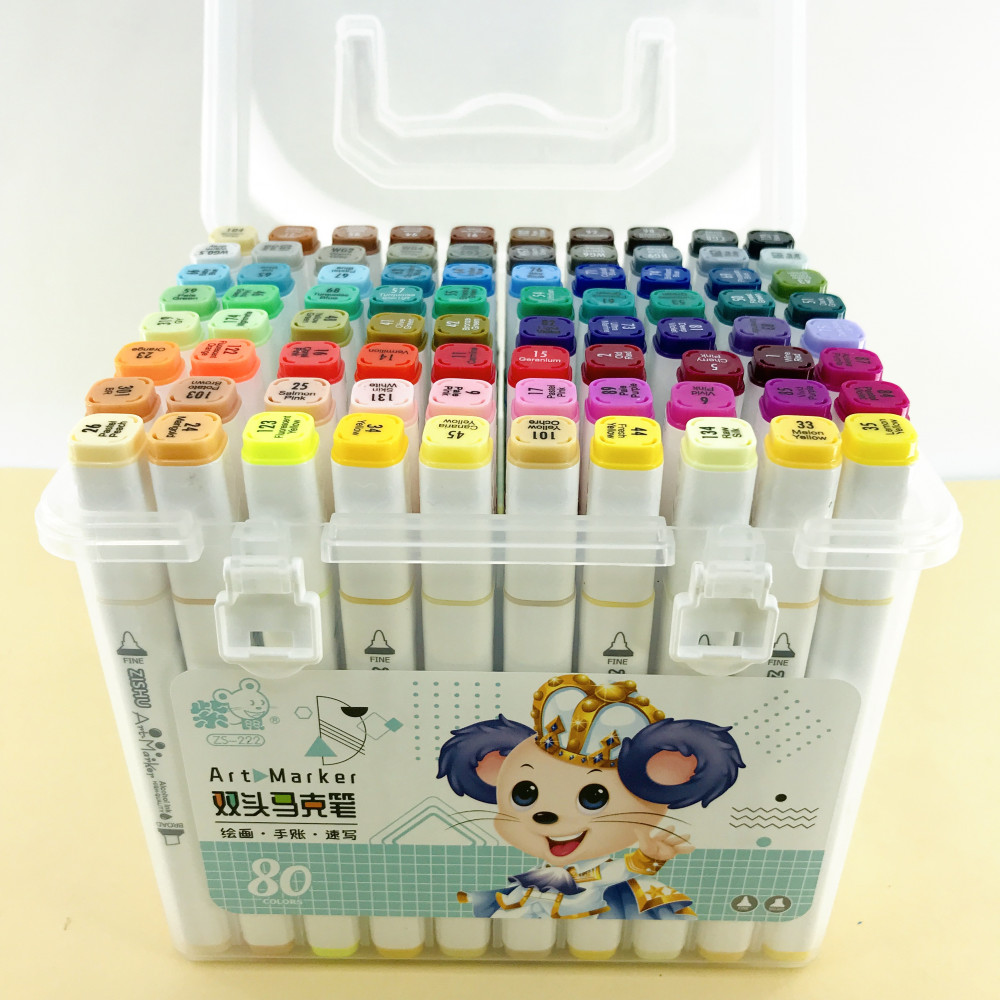 Bút Màu Dạ Marker 2 Đầu Zishu 220