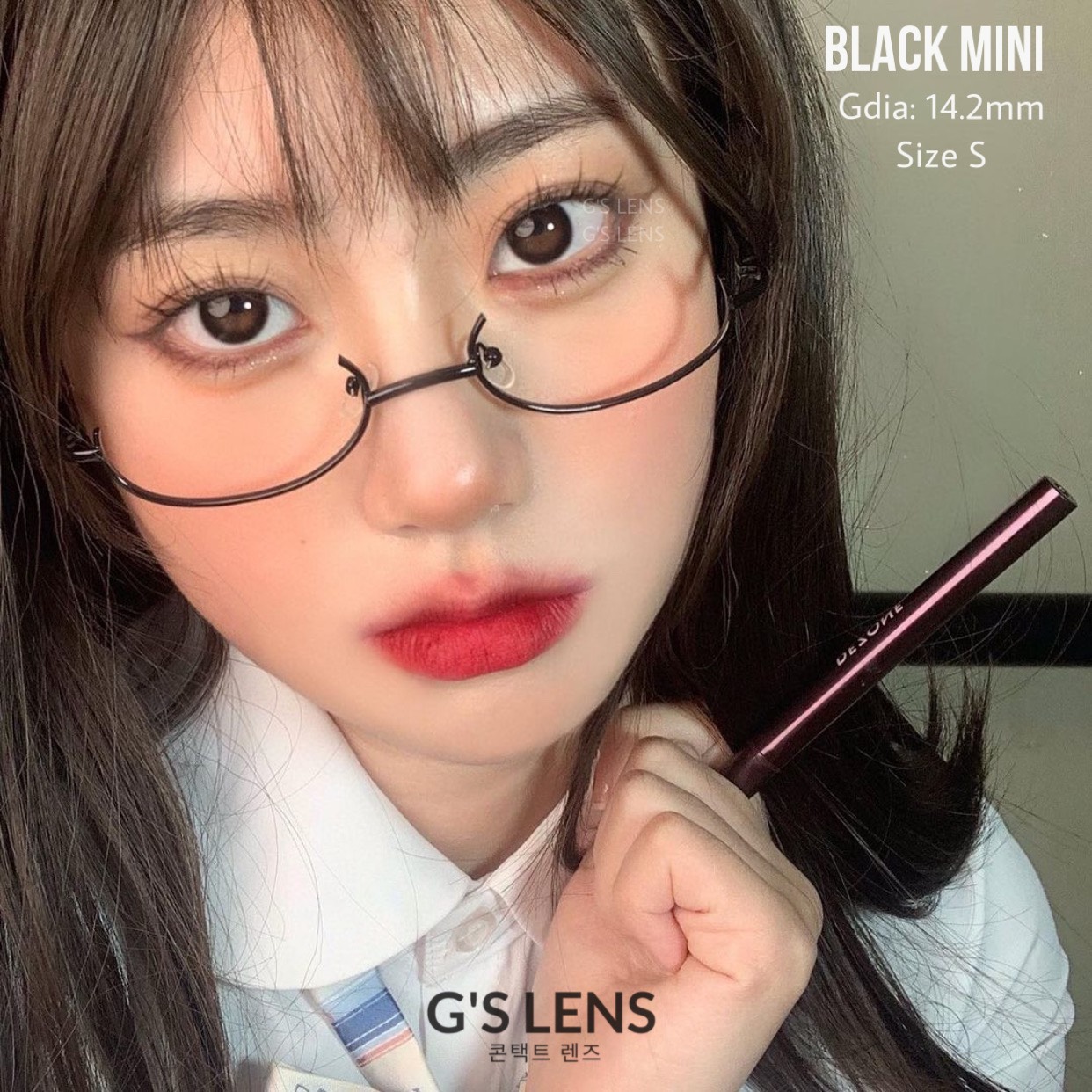[HCM]Kính Áp Tròng Black Đen Giãn Vừa (Lens Mắt 0 Độ )