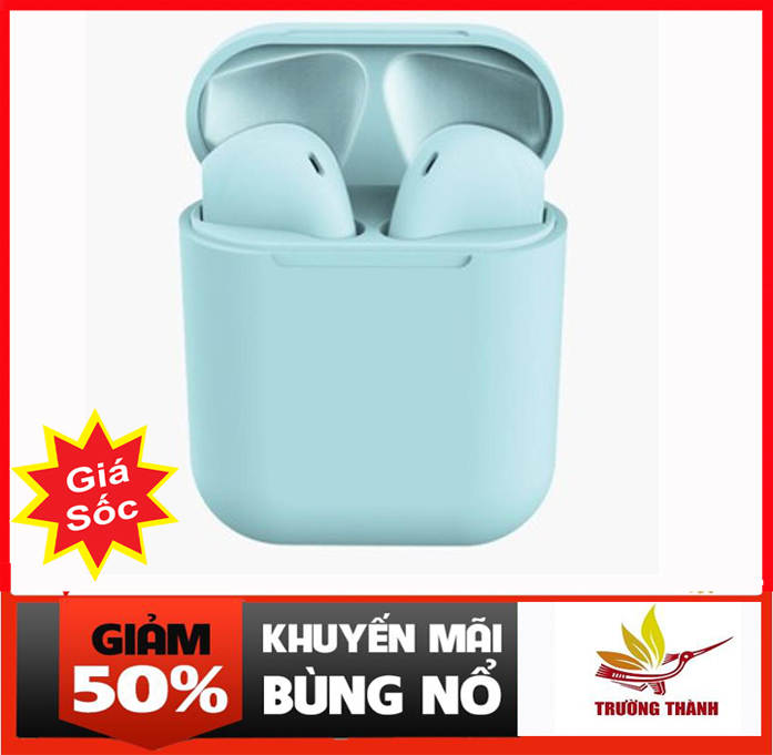 Tai nghe bluetooth i12 Inpods 12, cảm ứng vân tay 5.0, âm thanh cực chuẩn, màu sắc tươi trẻ, mẫu mới 2020