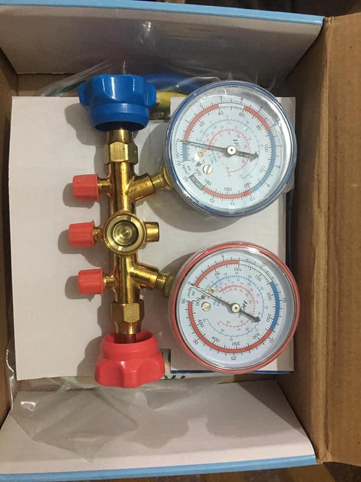 Đồng Hồ Gas Đôi HONGSEN Model HS-536C (1 Đồng Hồ Đôi + 3 Dây Gas R22 )