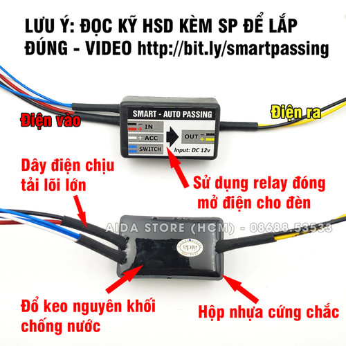 Mạch hộp passing 3S loại 2 đèn ( tặng công tắc passing )