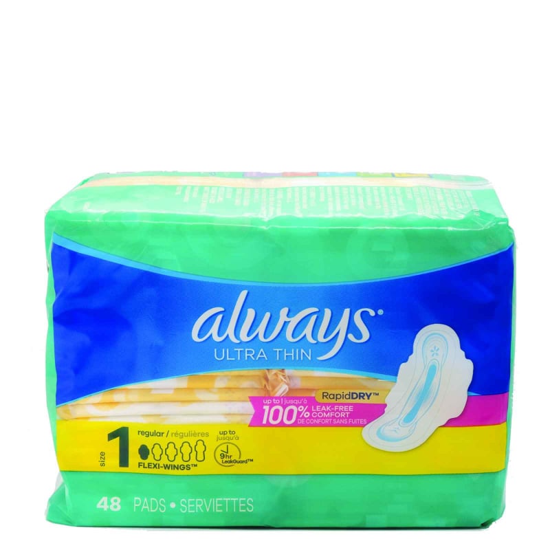BĂNG VỆ SINH ALWAYS ULTRA THIN (48 MIẾNG) - Size 1