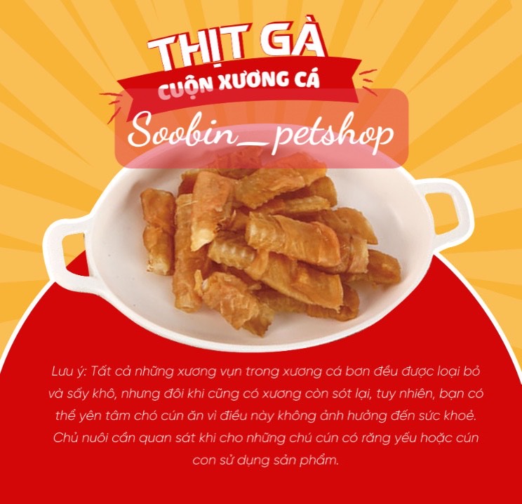 SNACK Natural Core THỊT CUỘN XƯƠNG CÁ cho chó.