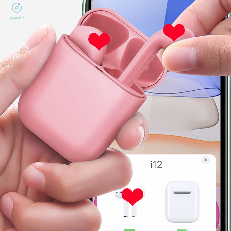 Tai Nghe Bluetooth i12s Đa Chức Năng Hỗ Trợ Cho Mọi Dòng Máy, Cửa Sổ Kết Nối - Tai Nghe Bluetooth Mini Không Dây, Tai nghe bluetooth