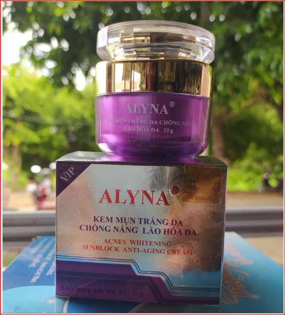 Kem alyna mụn, trắng da, chống nắng, giảm lão hóa da 10g