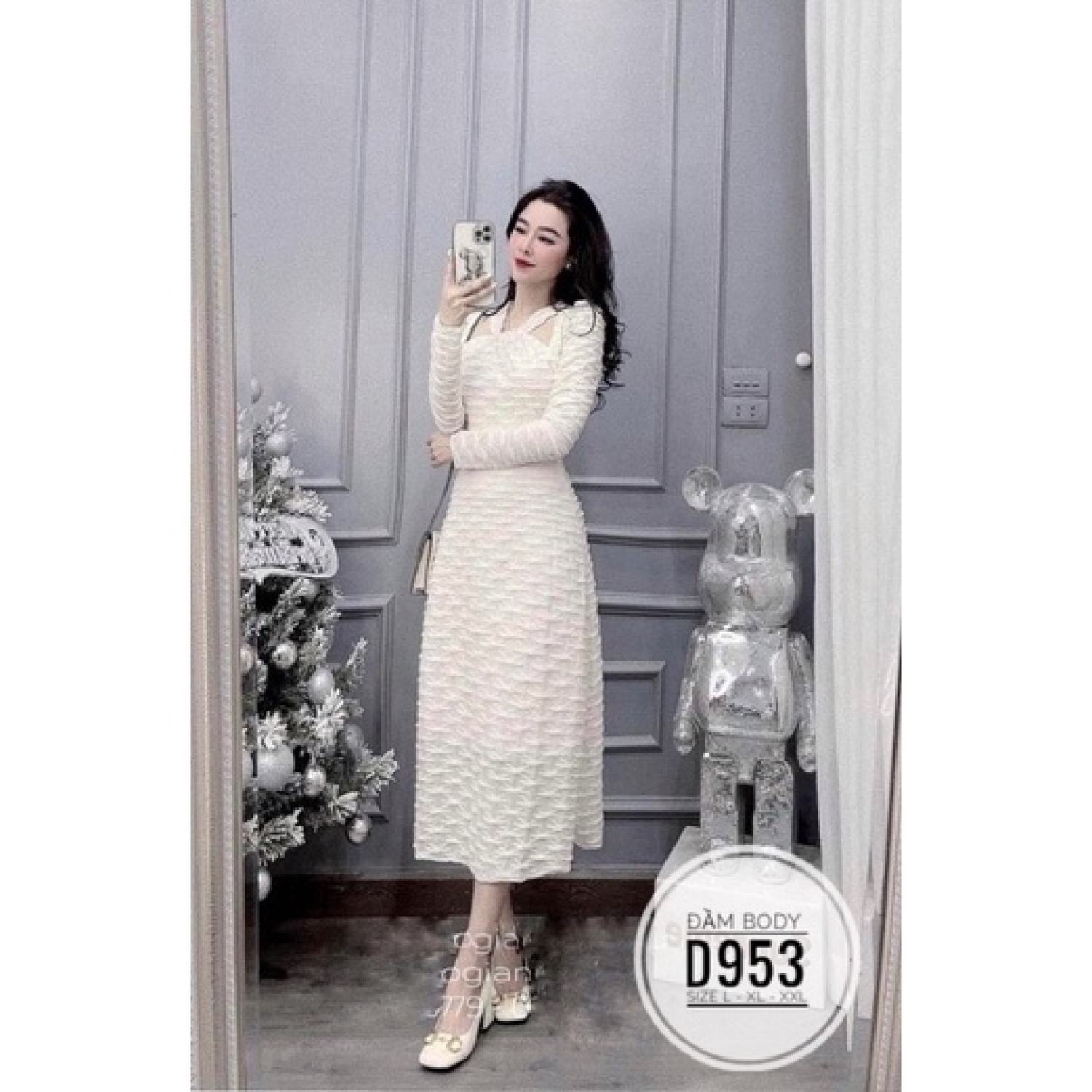 (60-90KG) MINSTORE Bigsize Đầm body D953