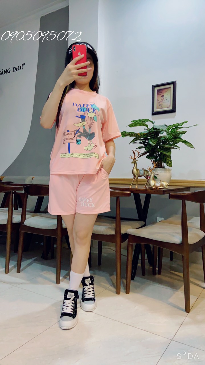 SET BỘ ĐÙI IN HÌNH VỊT DAFFY SIÊU CUTE _BD102