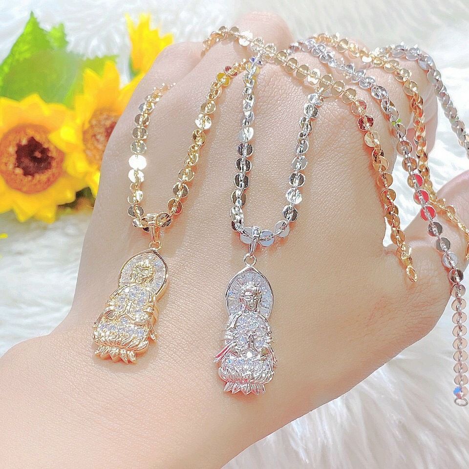 [HÀNG XUPING BAO BỀN] Dây Chuyền Nữ Mặt Phật Bà Cầu An Lành - Đeo Được Thời Gian Lâu - QJ - UD771151 - Dùng Làm Trang Sức Đeo Phối Với Đồ Dự Tiệc Cực Sang Và Xinh