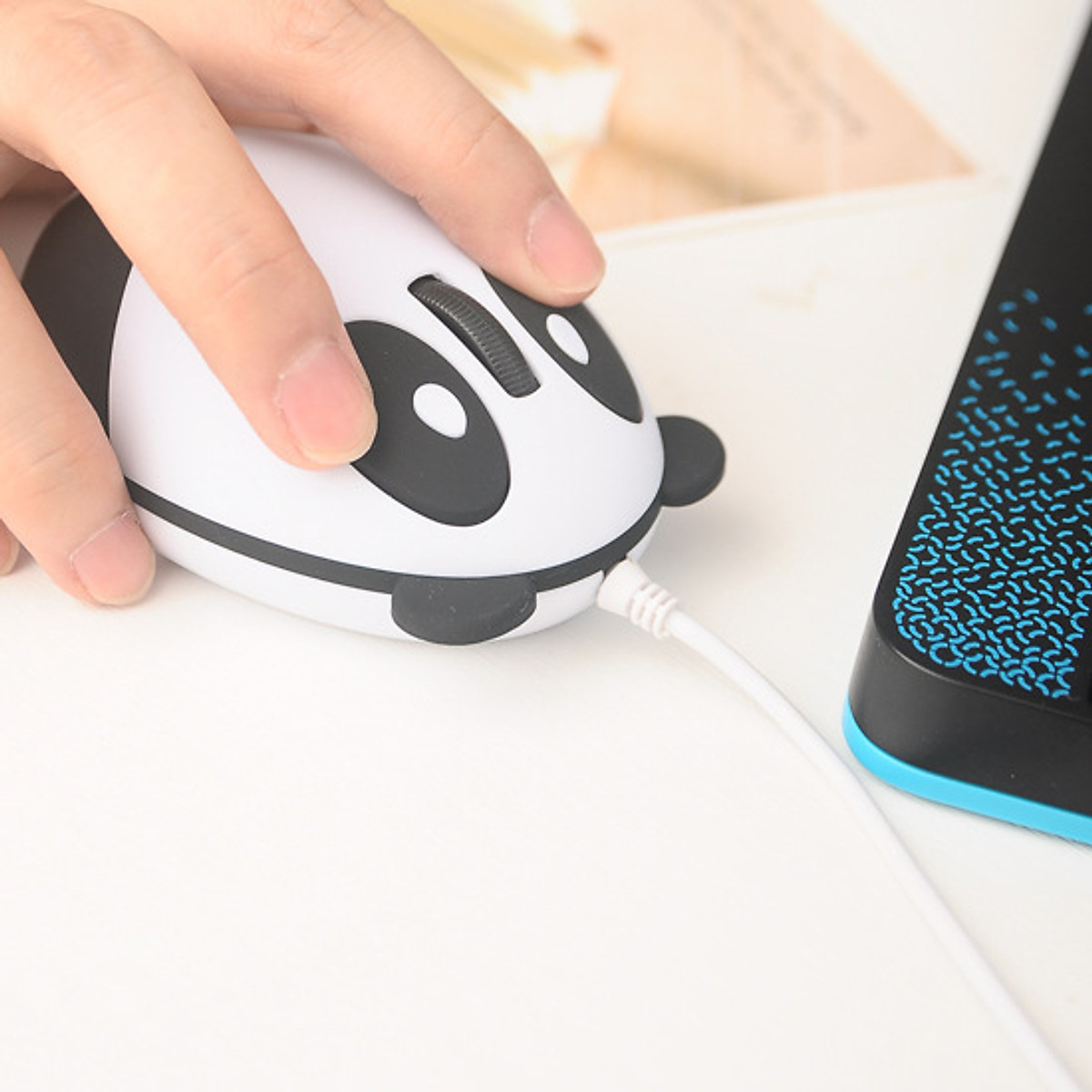 [Có Bảo Hành] Chuột có dây mini Panda Mouse