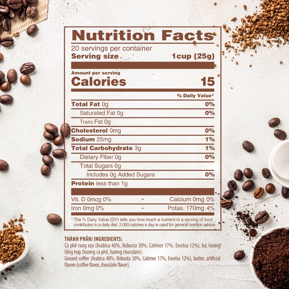 [HCM ship 2h] Cà Phê Rang Xay King Coffee Expert Blend 1 Túi 500G