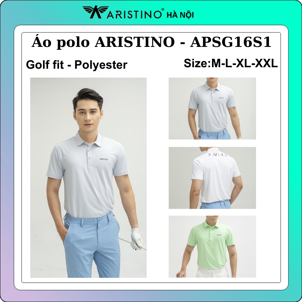Áo thun có cổ dài tay Aristino ALPG07W2