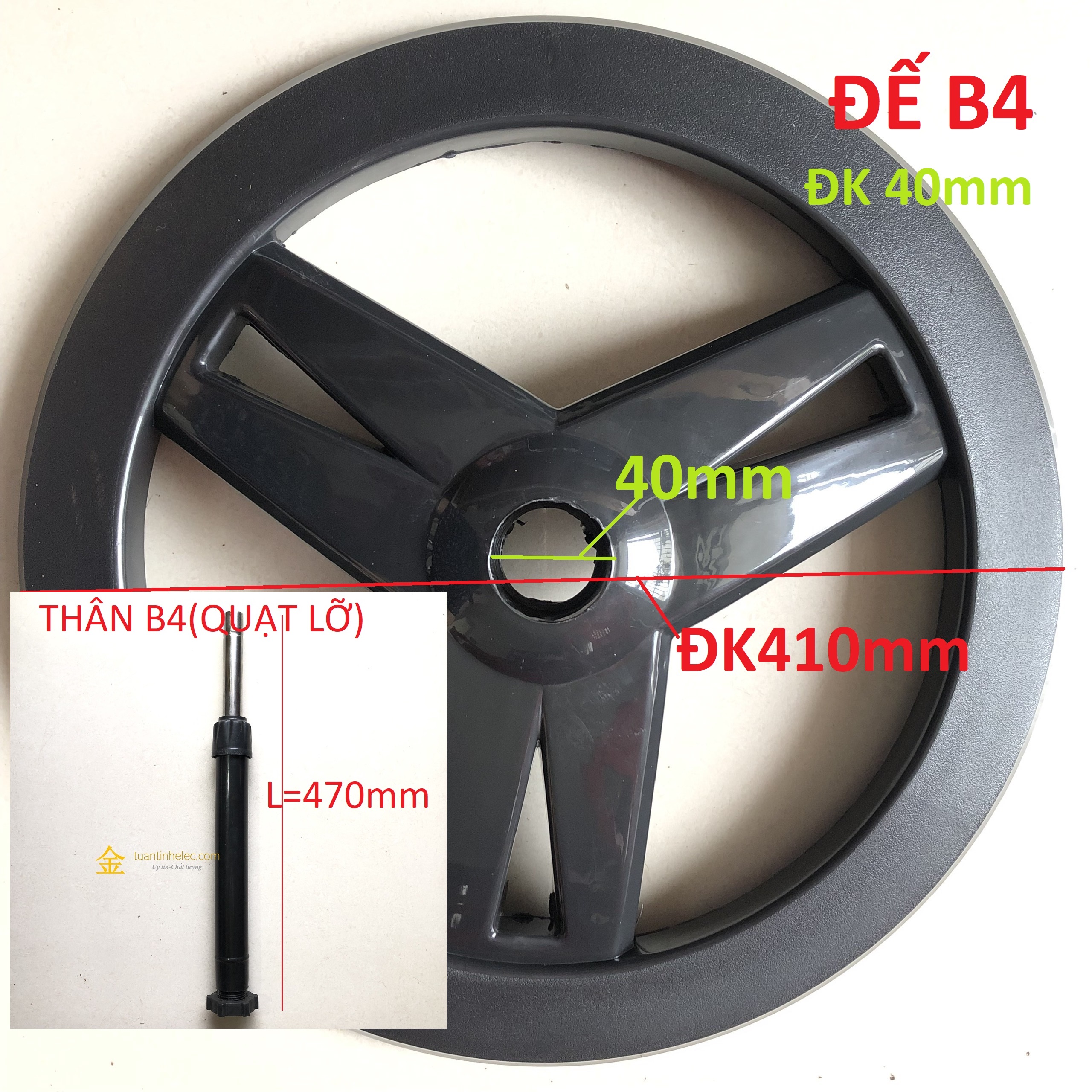 Ống quạt đứng B4,B5 đường kính thân inox 2.5cm có thể tăng giảm chiều cao # phụ tùng quạt