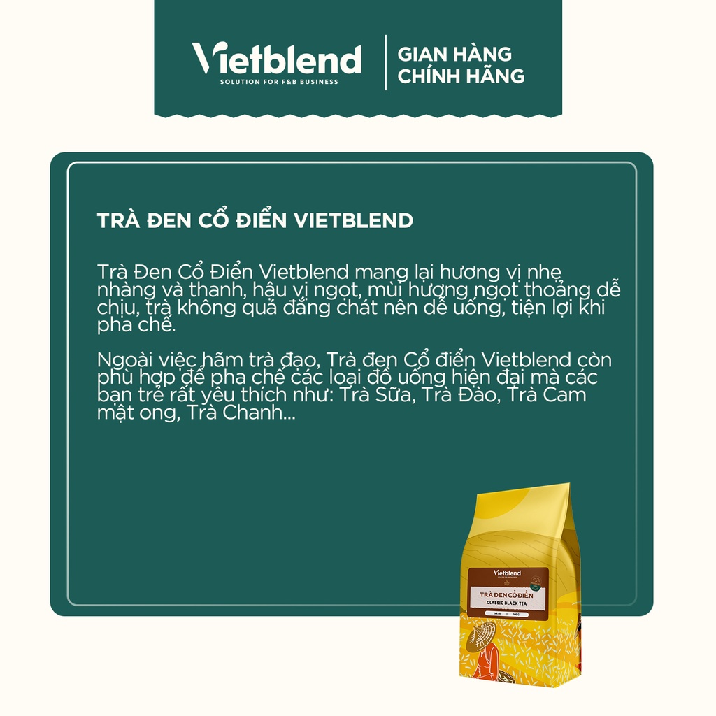 Trà Đen Cổ Điển VIETBLEND Túi 500g