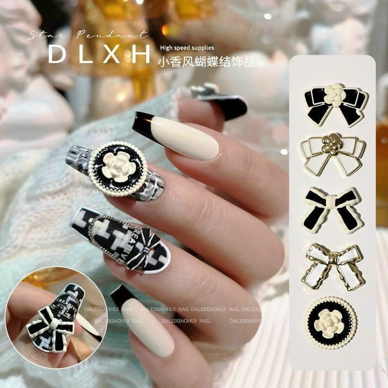 Set Charm nơ - hoa trang trí móng, trang trí nail 13