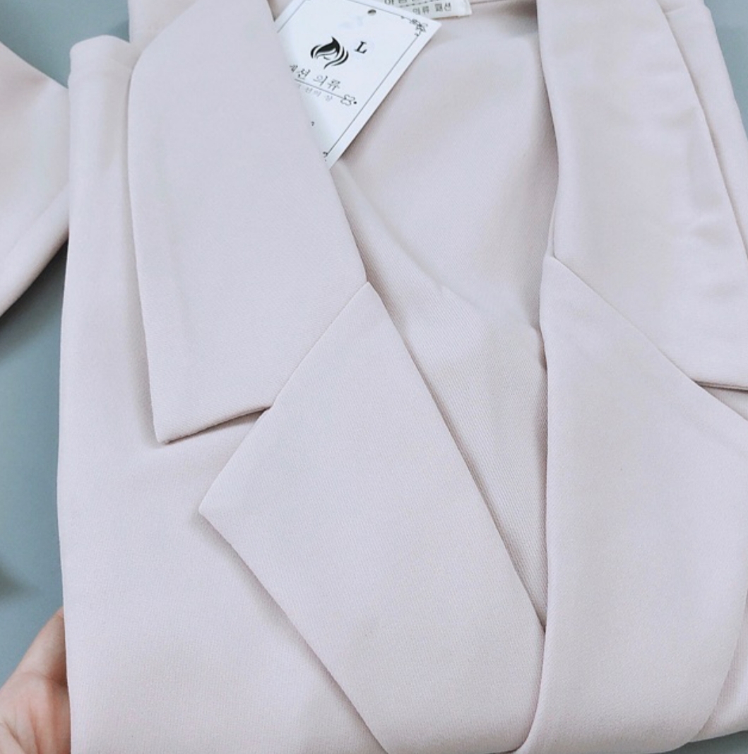 [HCM]Áo Blazer nữ trắng ghi 1 lớp cao cấp