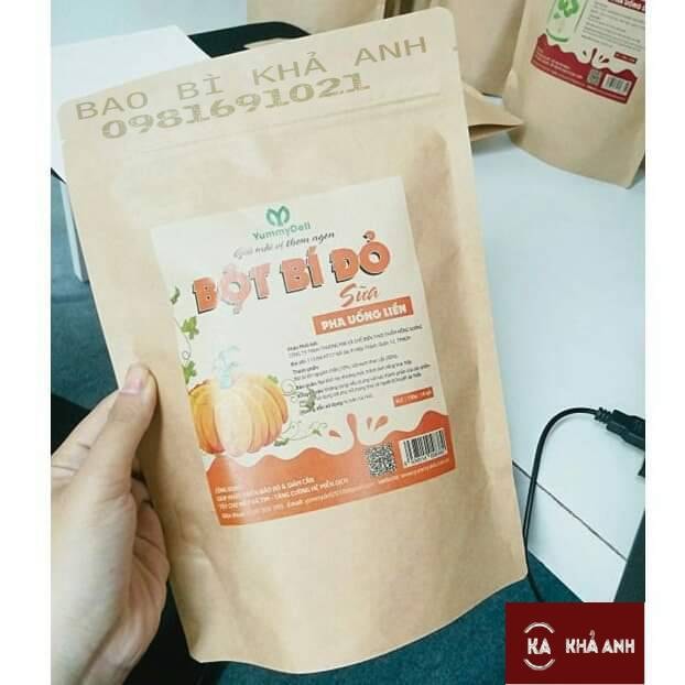 Túi Zip Giấy Kraft 2 mặt giấy đáy đứng ( Đựng các loại hạt khô)