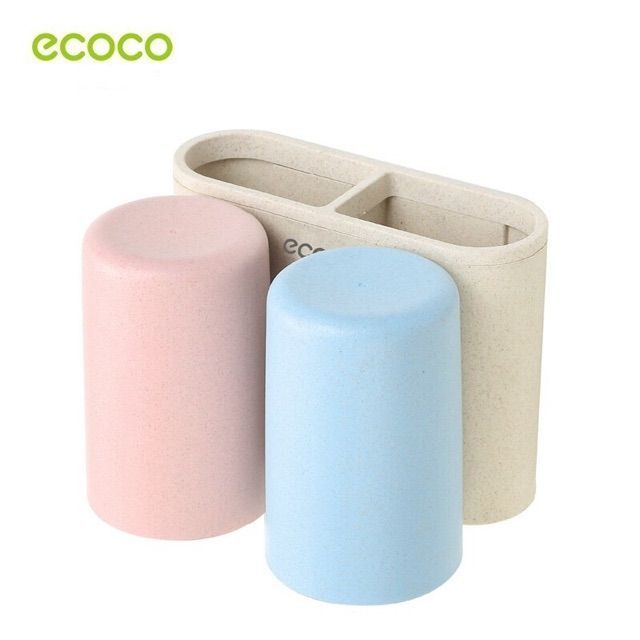 Kệ cắm bàn chải để đồ kèm 2 cốc ECOCO cao cấp 1701