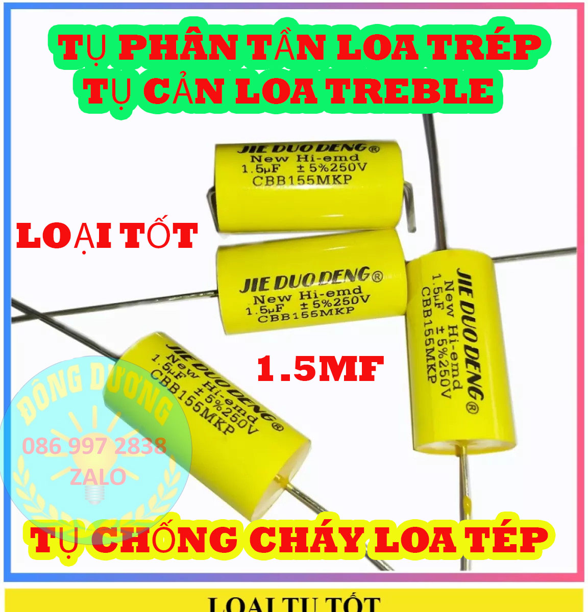Tụ chống cháy trép - bảo vệ trép - tụ 1,5mf - 250v
