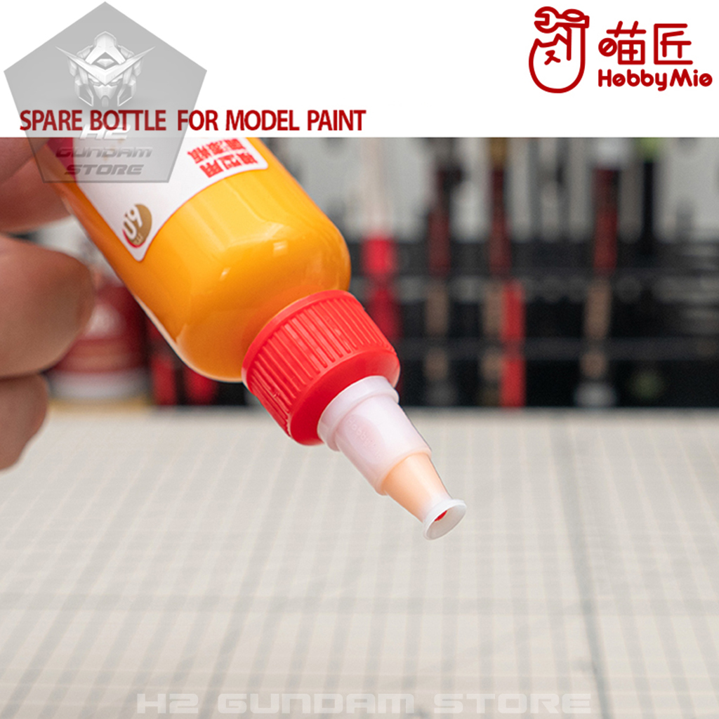 [Hobby Mio] Lọ nhựa pha sơn mô hình có sẵn bi (Loại mới chống tràn sơn)