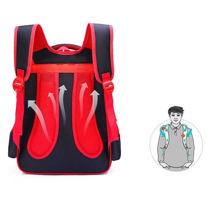 Balo học sinh hình ô tô 3D size 42 cm
