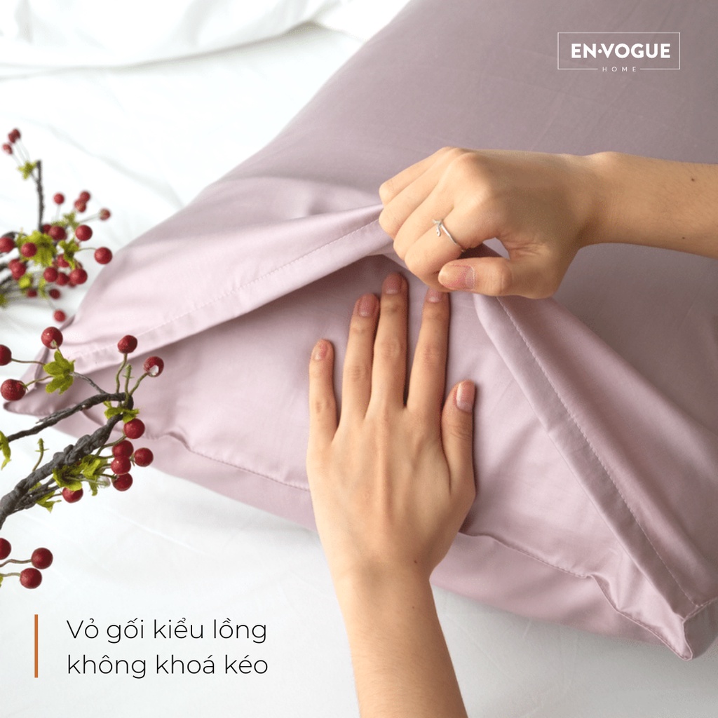 Vỏ gối họa tiết lụa tơ tằm COTTON PERCALE Envogue Home ( 50x70cm ) - 1 chiếc