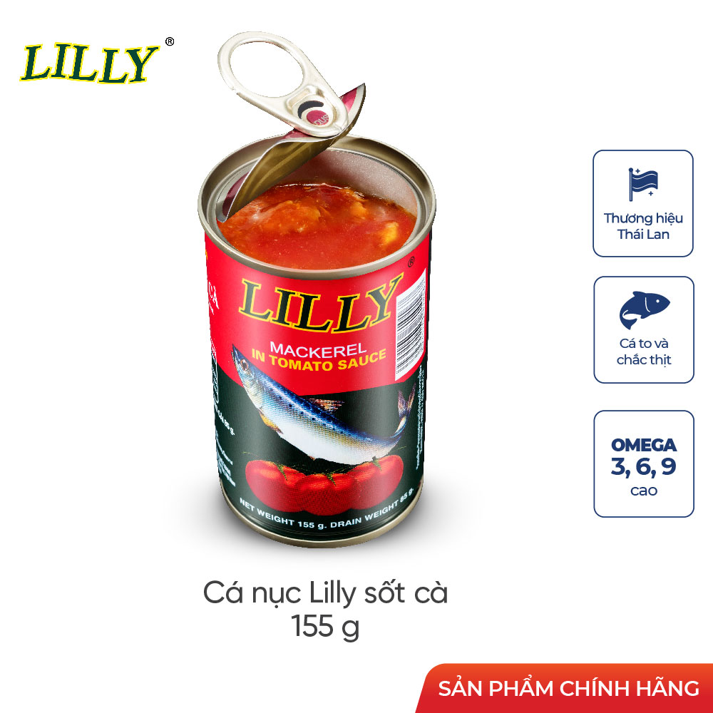 LS10 - Lốc 10 Lon Cá nục sốt cà Lilly