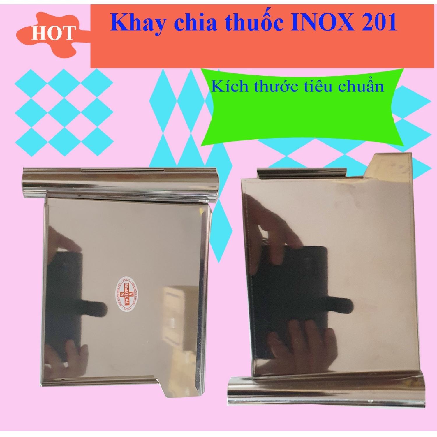 Khay Chia Đếm Liều Thuốᴄ Inox 201