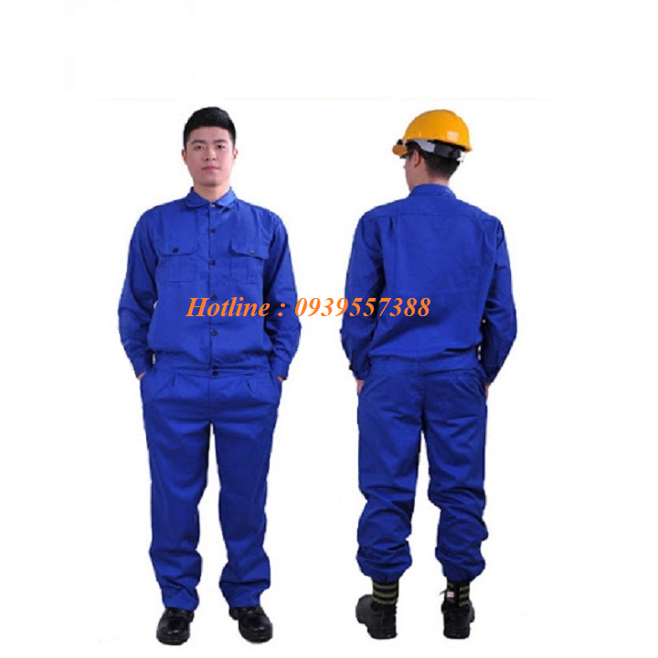 [ GIẢM GIÁ CỰC SỐC ] ÁO BẢO HỘ LAO ĐỘNG VẢI KAKI HÀN QUỐC ( XANH DƯƠNG )