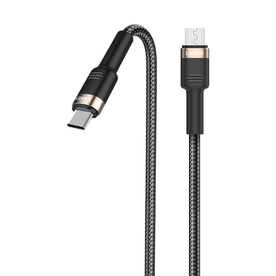 Cáp Sạc Nhanh Lanex Ltc - N17m Dây Dù Micro 3.0a Dài 1.5m