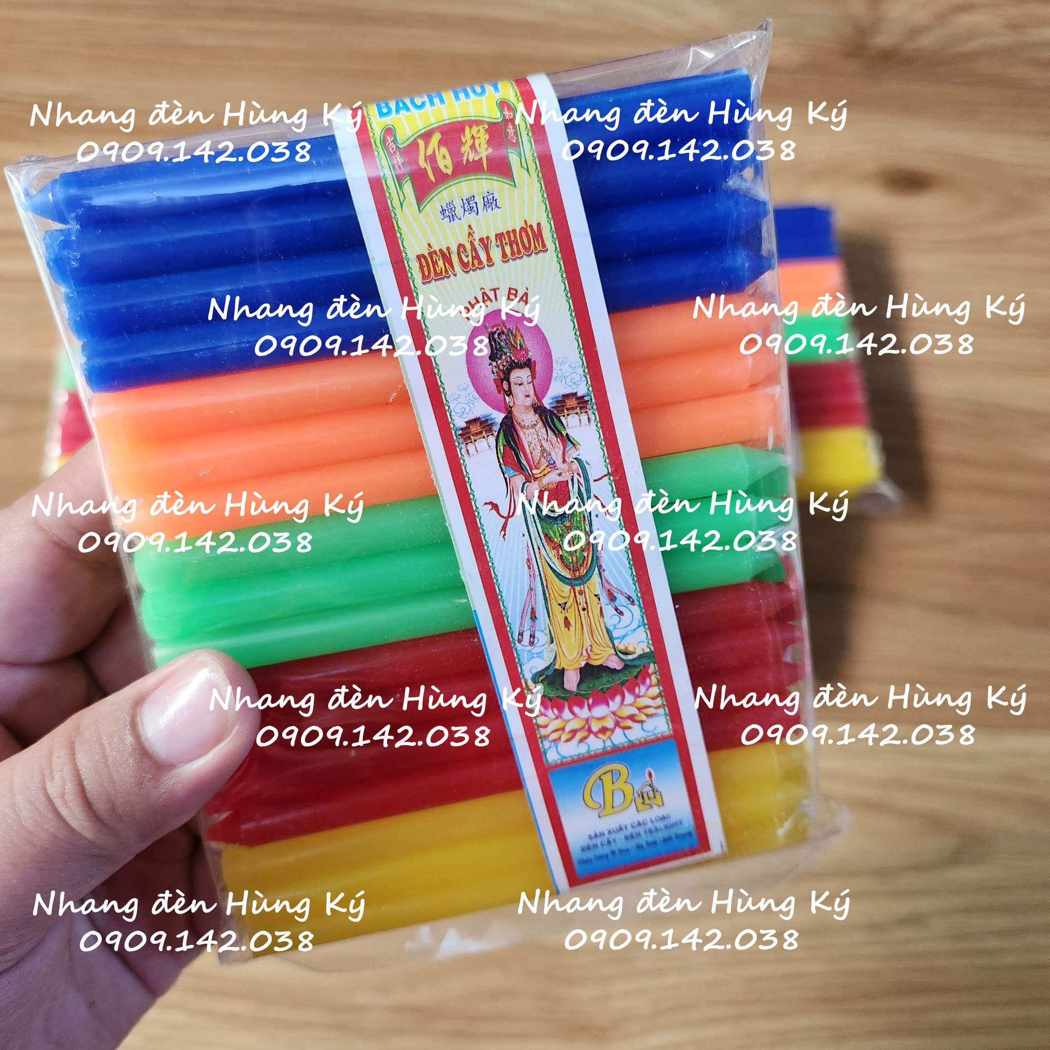 Đèn cầy trung thu nhiều màu 48-50 cây