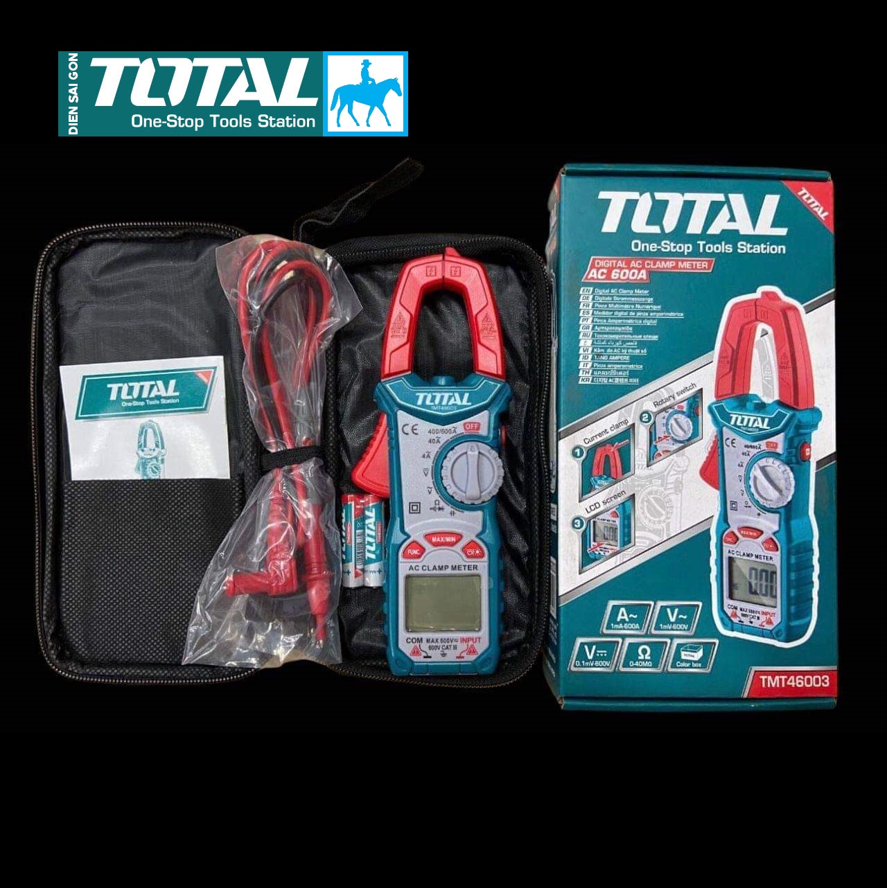 Ampe kẹp kềm đo ac kỹ thuật số cat.iii 600v total tmt46003