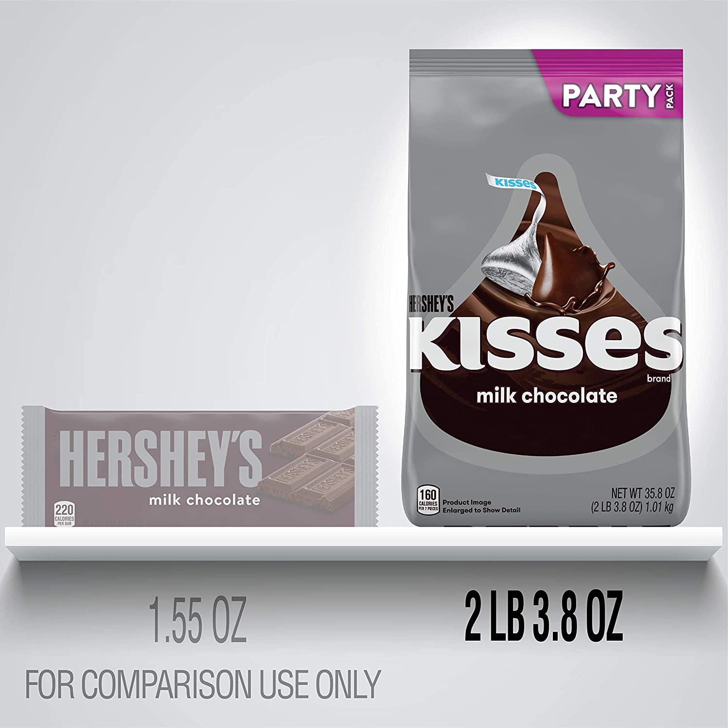 Socola HERSHEY'S KISSES Milk Chocolate Candy 1.01kg