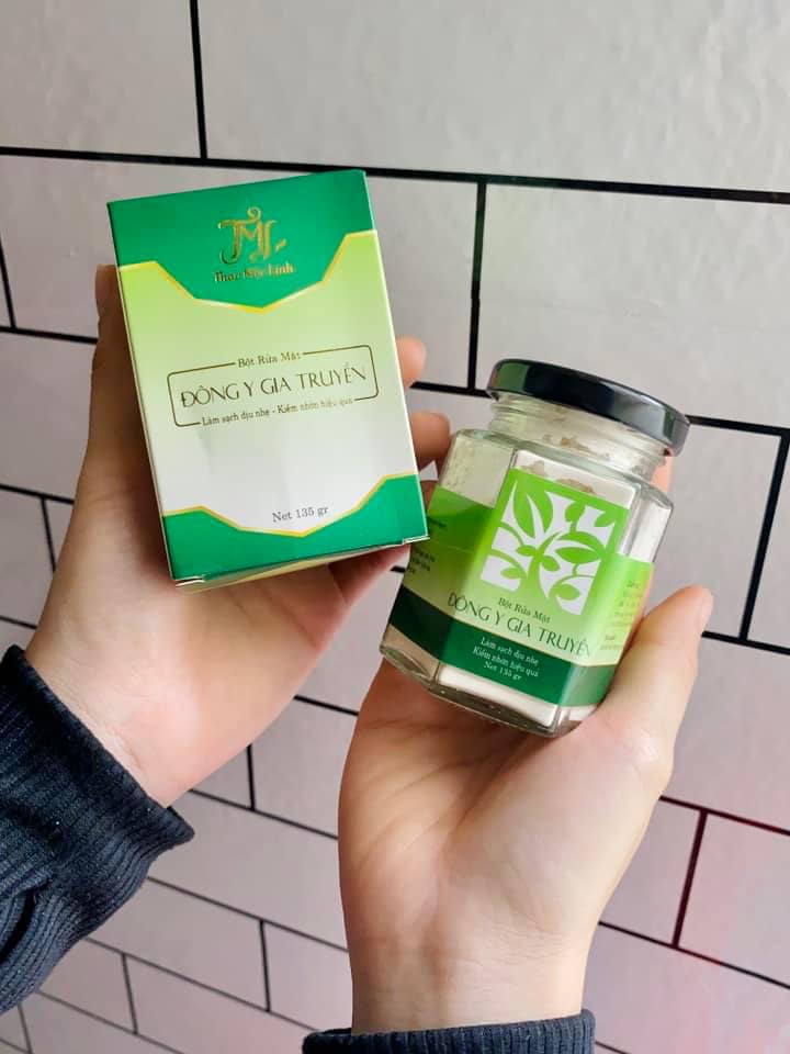 Bột rửa mặt đông y thảo mộc linh kiềm nhờn