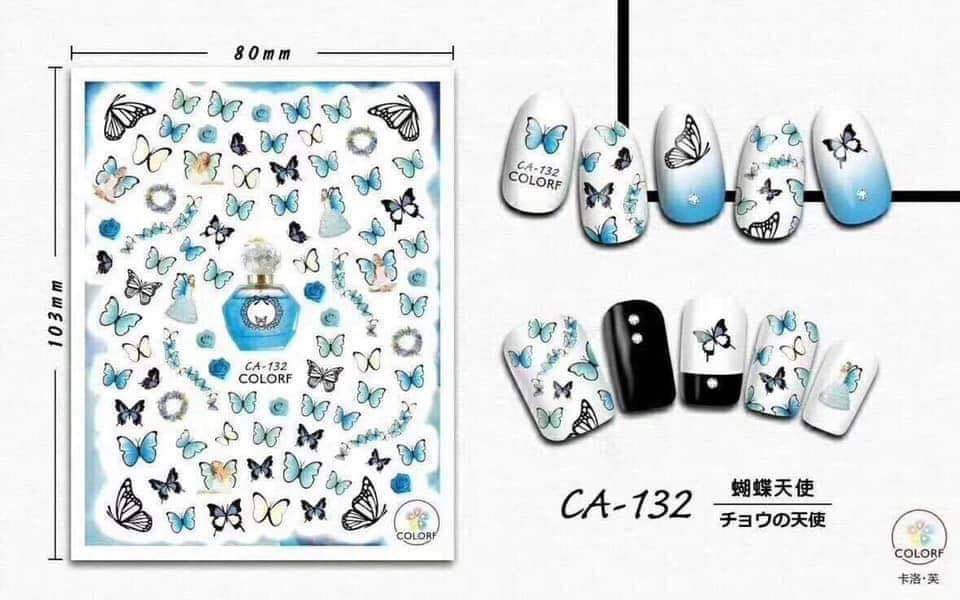 [HCM]Sticker dán móng 3D hoạ tiết côn trùng