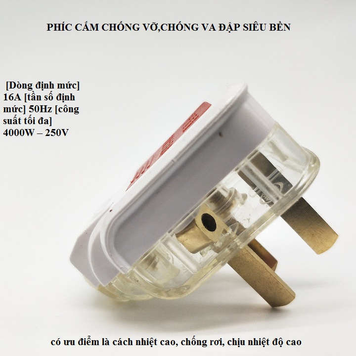 phích cắm điện,phíc cắm điện 3 chân siêu bền đẹp chống vỡ