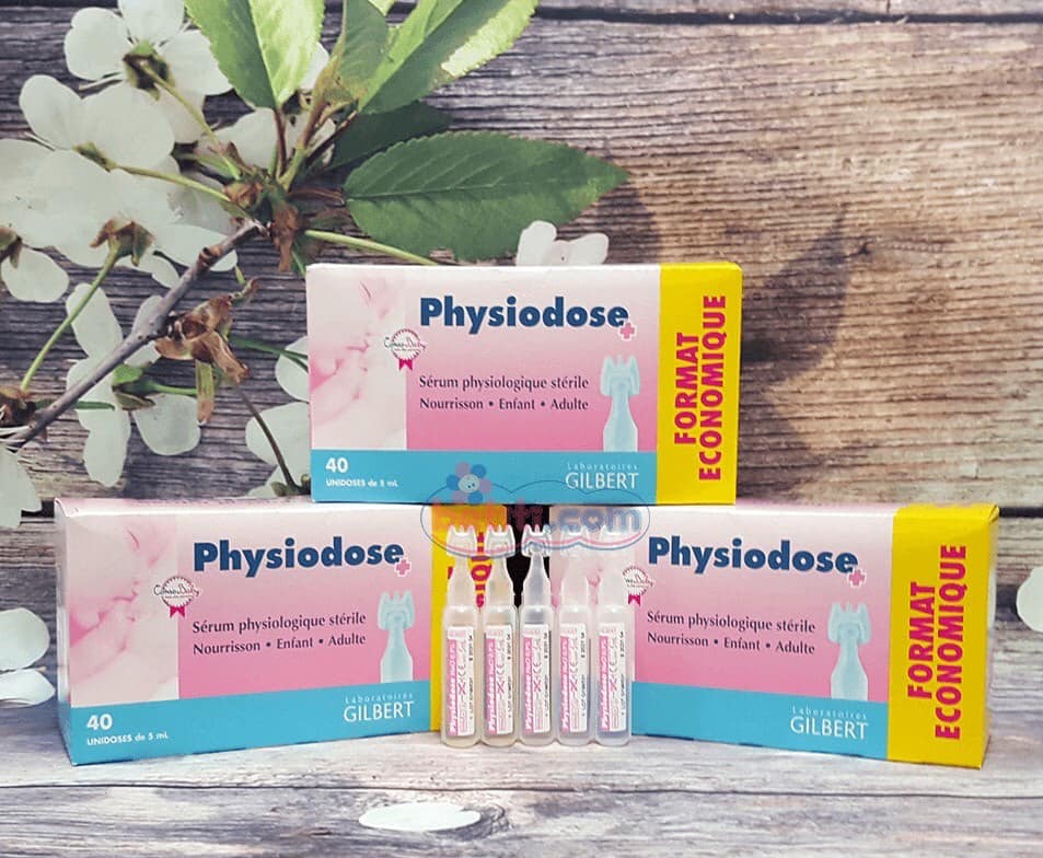 Nước muối sinh lý Physiodose Pháp 40 ống