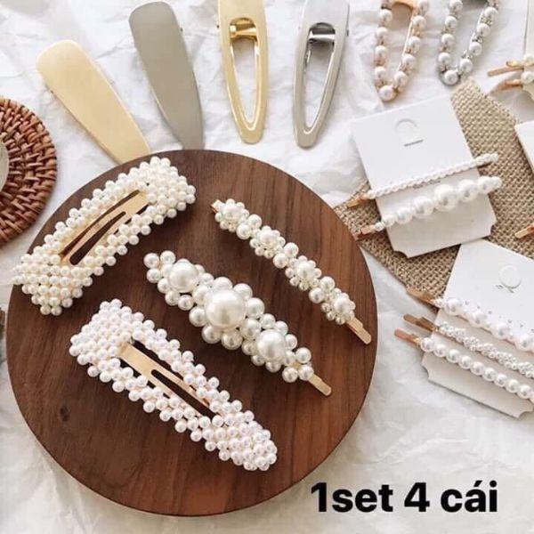 Set 4 Kẹp Tóc Hàn Quốc Siêu Xinh