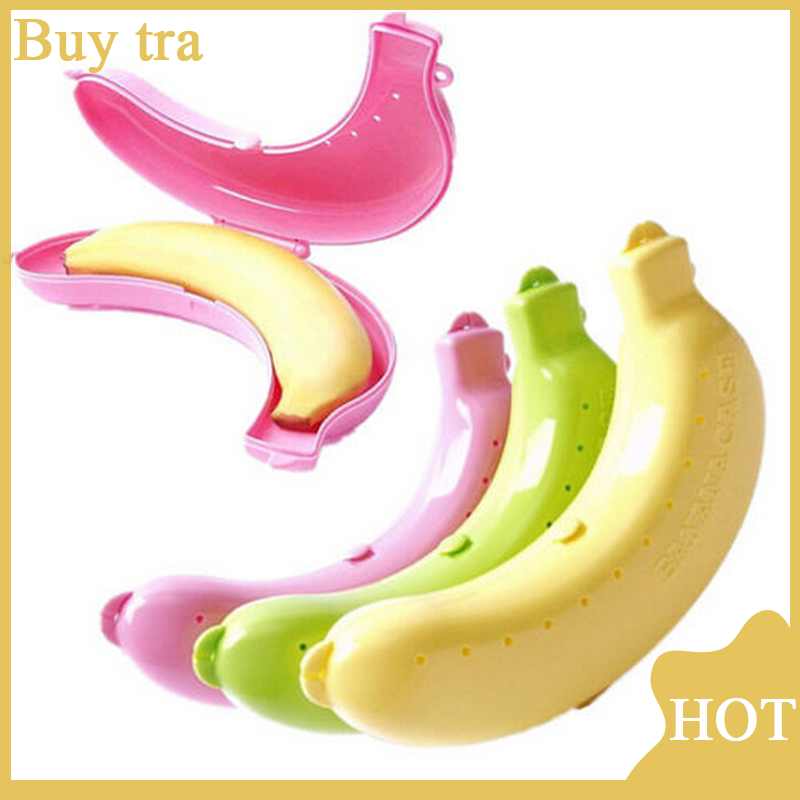 [Buytra] [Hot Sale] Cute 3 Colors Fruit Banana Protector Box Holder Case Lunch Container Storage