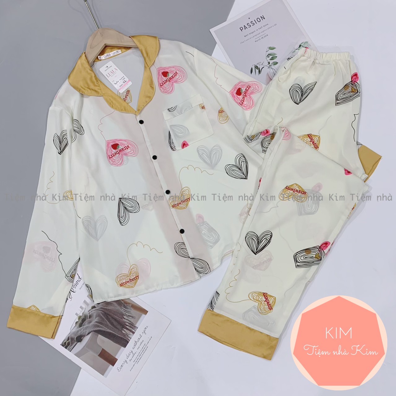 Bộ Pijama Lụa Mango - Bộ Mặc Nhà Cộc Dài - Hàng cao cấp có size