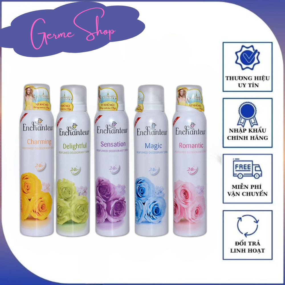 Xịt khử mùi Enchanteur Charming/Delightful/Romantic/Magic 150ml