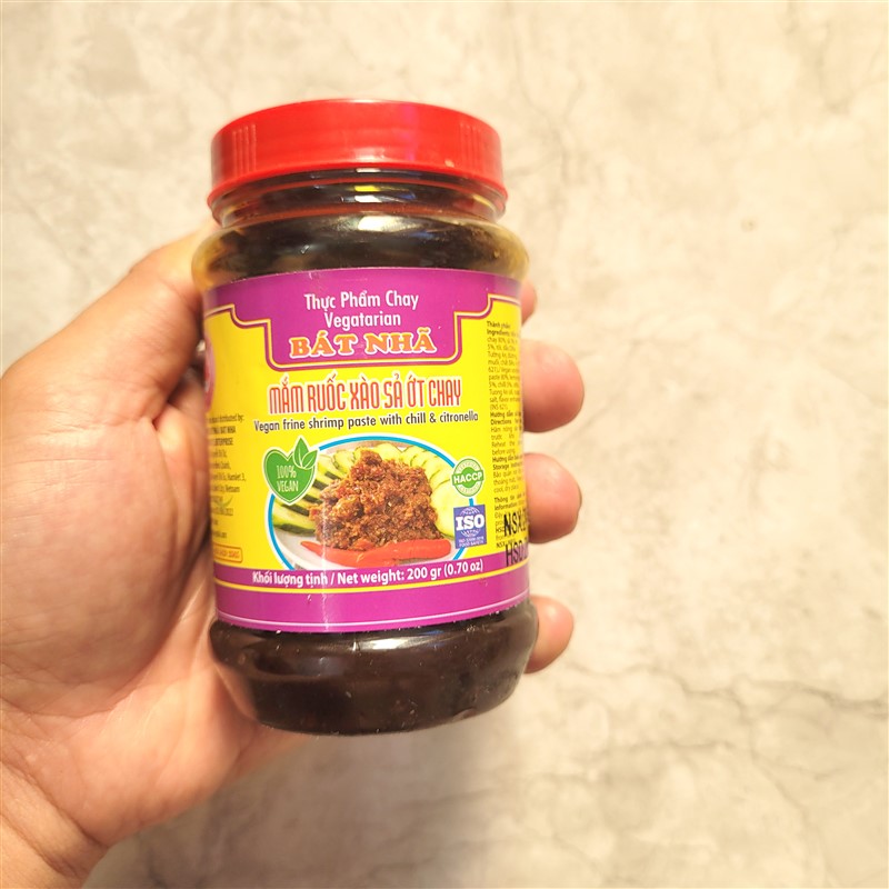 [CHAY] Mắm ruốc xào sả ớt CHAY hủ 200gr