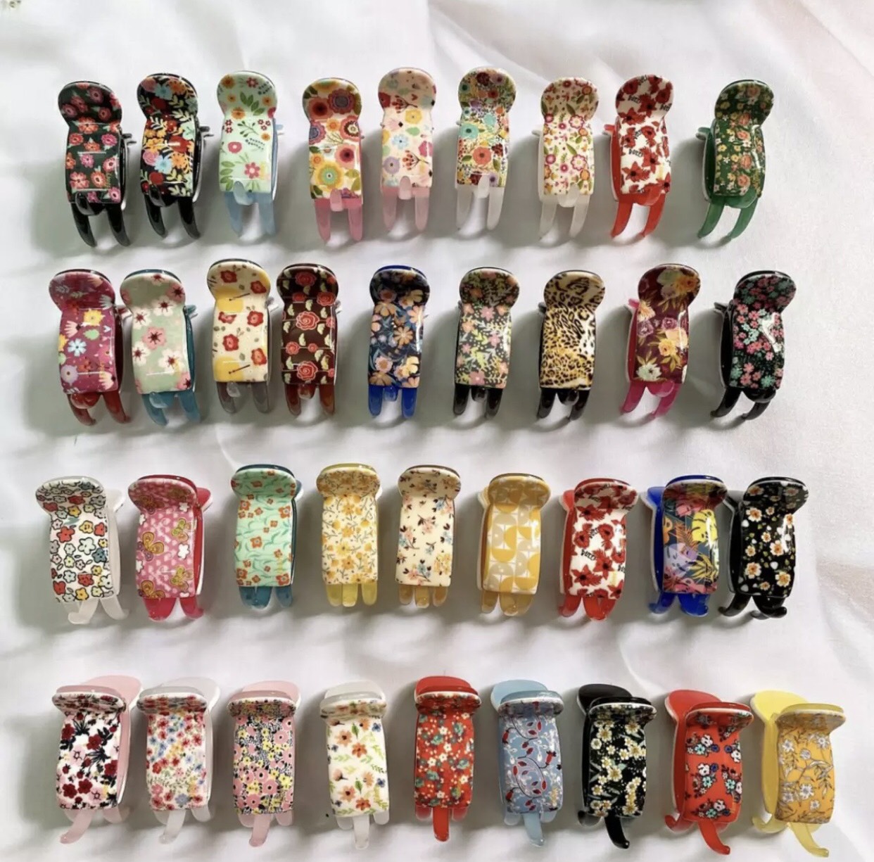 1 Kẹp Càng Cua ( Gấp Tóc ) 3 Răng Hàng Thái 2 Lớp Cao Cấp Không Gãy Họa Tiết Đa Dạng PKTL0212