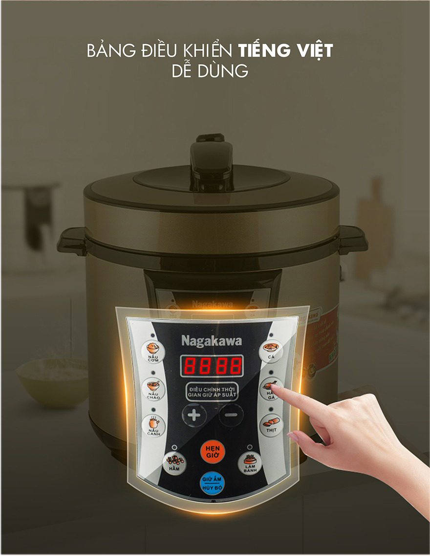NỒI ÁP SUẤT CAO CẤP NAGAKAWA NAG0202