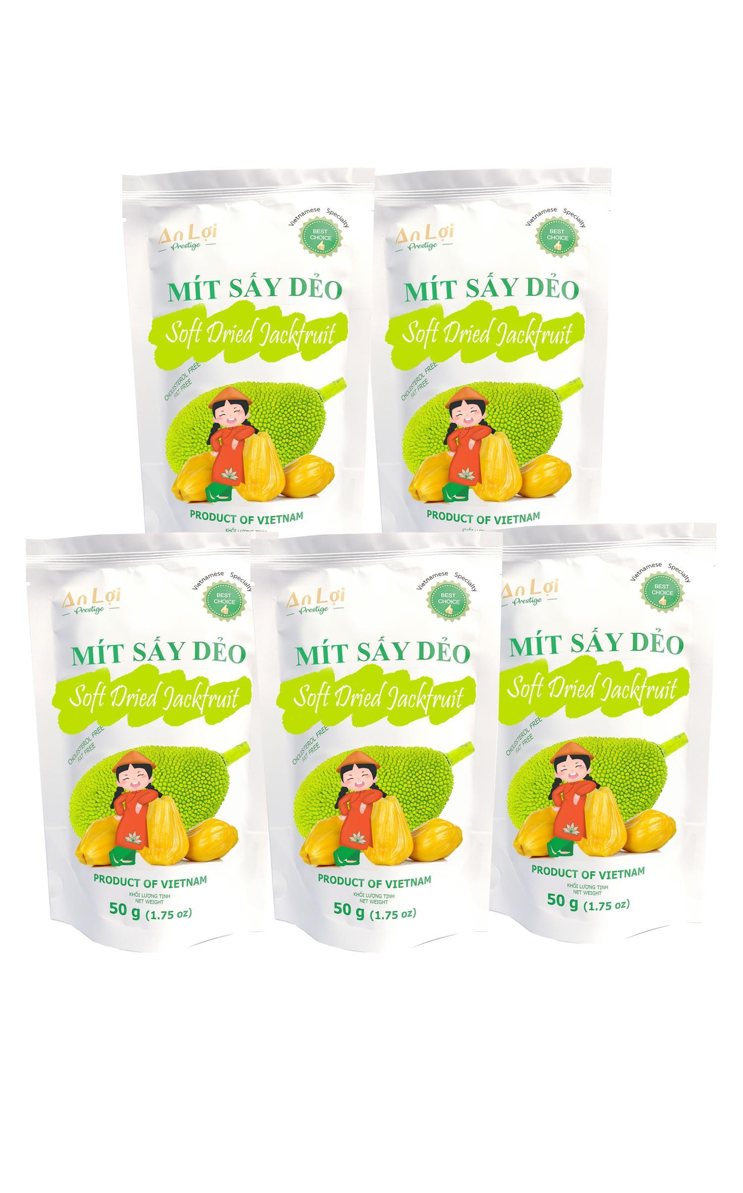 [HCM]LÔ 5 MÍT SẤY DẺO AN LỢI 50G (50g x 5) SOFT DRIED JACKFRUIT