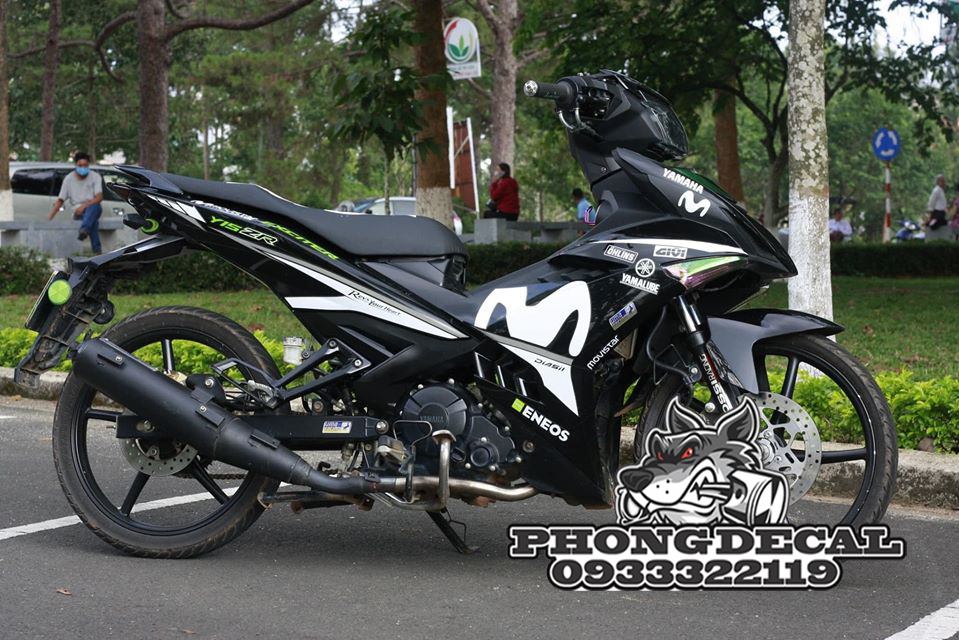 Tem Rời Xe Yamaha Exciter 150 Movistar Đen Phối Xanh Lá