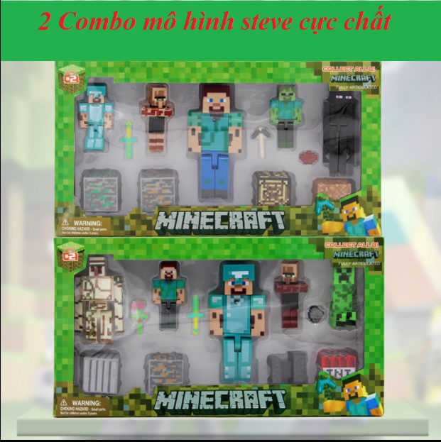 Bộ combo mô hình steve minecraft cực đẹp