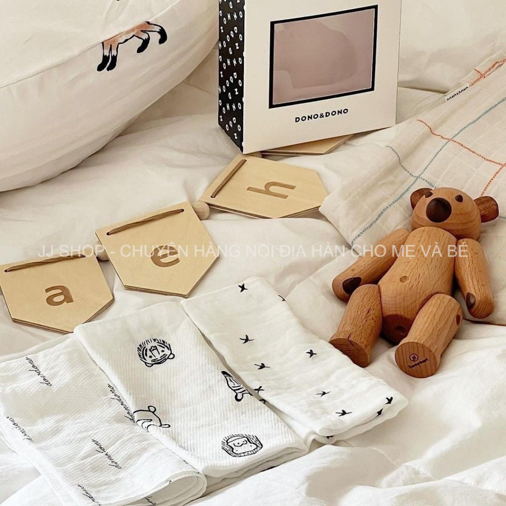 Khăn Sữa Hàn Quốc DONODONO Cho Bé Set 10 Khăn