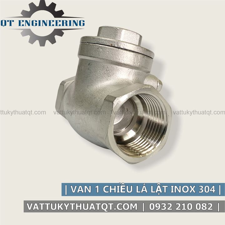 Van 1 Chiều Lá Lật Inox 304 (Nối Ren) - DN32,DN42,DN50 - VATTUKYTHUATQT.COM