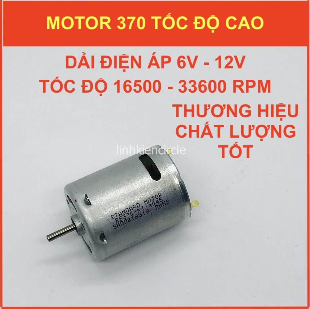 [HCM]Động cơ motor mô tơ mini 370 tốc độ cao mô men xoắn lớn - 3V-12V - tuổi thọ cao - 7500-28800rpm - LK0078